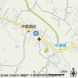 中浦公民館周辺の地図