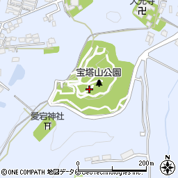 宝塔山公園トイレ周辺の地図