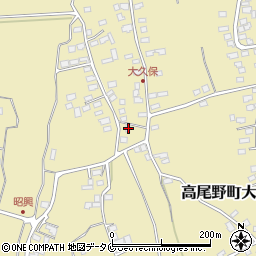 鹿児島県出水市高尾野町大久保7445周辺の地図