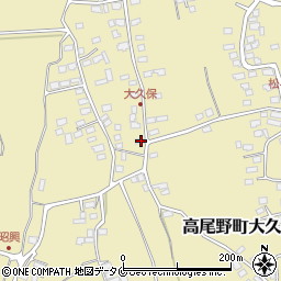 鹿児島県出水市高尾野町大久保7447周辺の地図