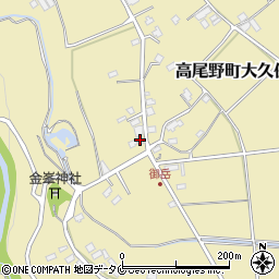 鹿児島県出水市高尾野町大久保3437周辺の地図