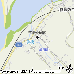 牟田公民館周辺の地図