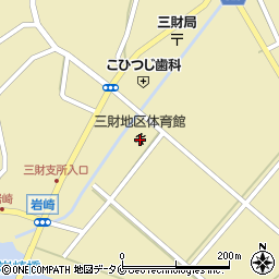 西都市三財地区体育館周辺の地図