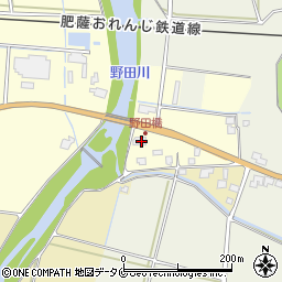 鹿児島県出水市野田町下名186周辺の地図