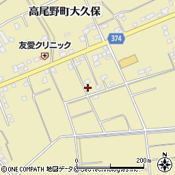 鹿児島県出水市高尾野町大久保2651周辺の地図