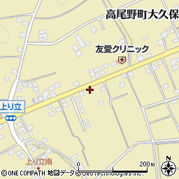 鹿児島県出水市高尾野町大久保3612周辺の地図