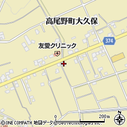 鹿児島県出水市高尾野町大久保2665周辺の地図