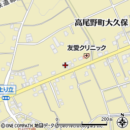 鹿児島県出水市高尾野町大久保1988周辺の地図