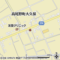 鹿児島県出水市高尾野町大久保2656周辺の地図