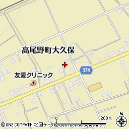 鹿児島県出水市高尾野町大久保2309周辺の地図