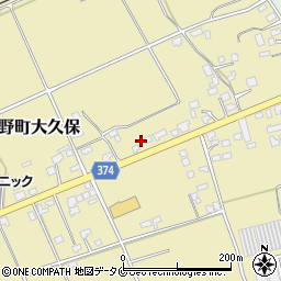 鹿児島県出水市高尾野町大久保2180周辺の地図