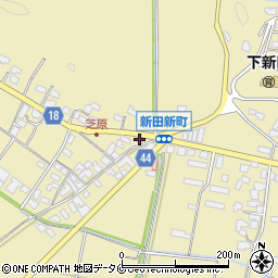 森永牛乳　新田販売店周辺の地図