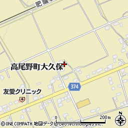 鹿児島県出水市高尾野町大久保2171周辺の地図