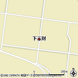 宮崎県西都市下三財周辺の地図