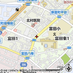 富田八幡周辺の地図