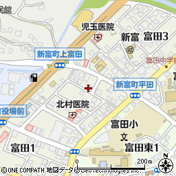 宮崎県新富町（児湯郡）富田周辺の地図