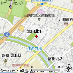 宮崎県児湯郡新富町富田北周辺の地図