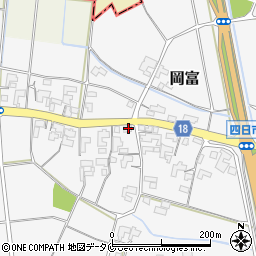 宮崎県西都市岡富536-3周辺の地図