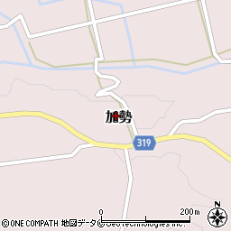 宮崎県西都市加勢2210周辺の地図