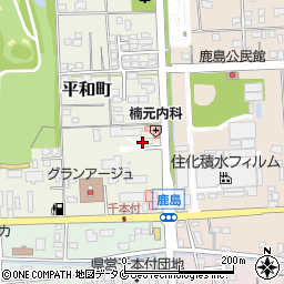 楠元内科医院周辺の地図