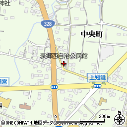 表郷西自治公民館周辺の地図