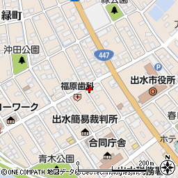 鹿児島県出水市緑町18-16周辺の地図