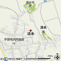 宮崎県西都市清水周辺の地図