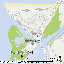 福之江港自治公民館周辺の地図