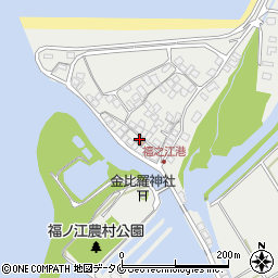 福之江港自治公民館周辺の地図
