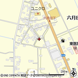 鹿児島県出水市六月田町518周辺の地図