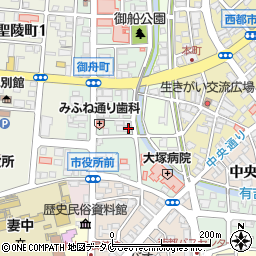 宮崎県西都市御舟町2丁目41周辺の地図