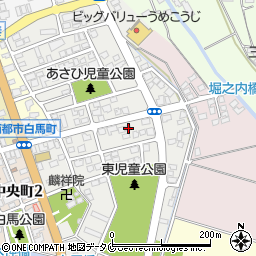 宮崎県西都市旭2丁目17周辺の地図