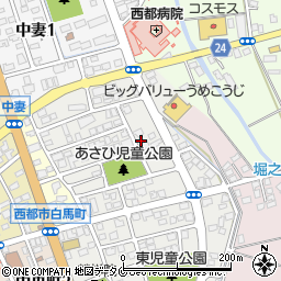 宮崎県西都市旭1丁目36周辺の地図