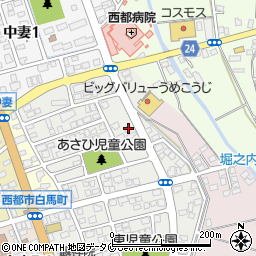 宮崎県西都市旭1丁目34周辺の地図