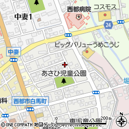 宮崎県西都市旭1丁目77周辺の地図