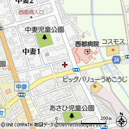 宮崎県西都市中妻1丁目28周辺の地図