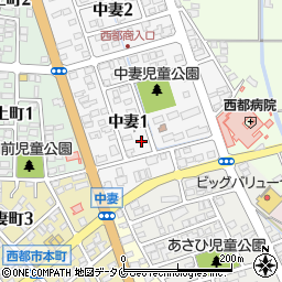 宮崎県西都市中妻1丁目44周辺の地図