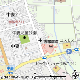 宮崎県西都市中妻1丁目32周辺の地図