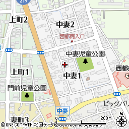 宮崎県西都市中妻1丁目53周辺の地図