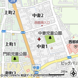 宮崎県西都市中妻1丁目51周辺の地図