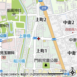 宮崎県西都市上町周辺の地図