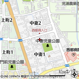 宮崎県西都市中妻周辺の地図