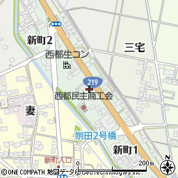 宮崎県西都市新町周辺の地図