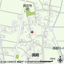宮崎県西都市調殿周辺の地図