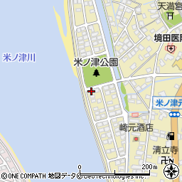 鹿児島県出水市米ノ津町25-13周辺の地図