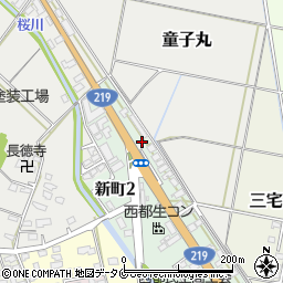 宮崎県西都市童子丸405周辺の地図