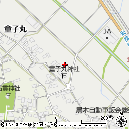 宮崎県西都市童子丸周辺の地図