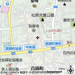 ヘアースタジオＡＳＡ宮崎高鍋店周辺の地図