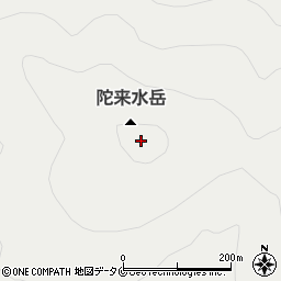 陀来水岳周辺の地図