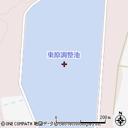 東原調整池周辺の地図